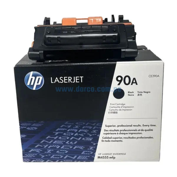 Toner Hp CE390A [90A] Black, Compatible Con Impresoras HP LaserJet M4555 | M602n | M602x, Rendimiento 10.000 Paginas. Envios a Todo El Peru.