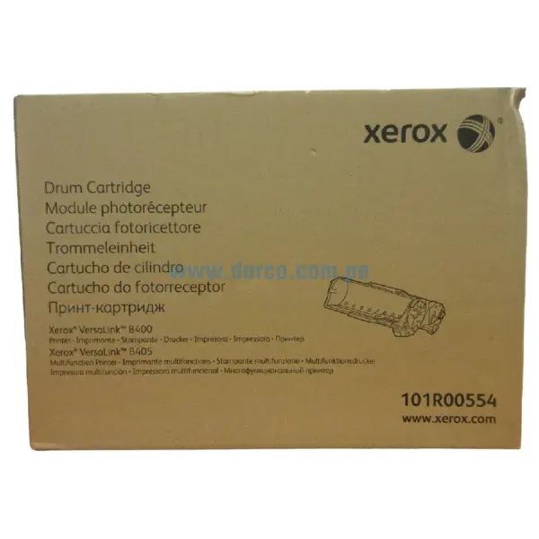 Tambor xerox 101R00554 Unidad De Imagen Black, Para impresoras Xerox VersaLink B400 / B405, Rendimiento 65,000 Páginas.