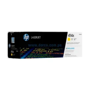 Toner Hp W2022X (414X) Amarillo, Compatible Con Impresoras Hp LaserJet Enterprise Pro M454dw / MFP M479fdn / M479dw / M479fdw, Rendimiento 6.000 Paginas.