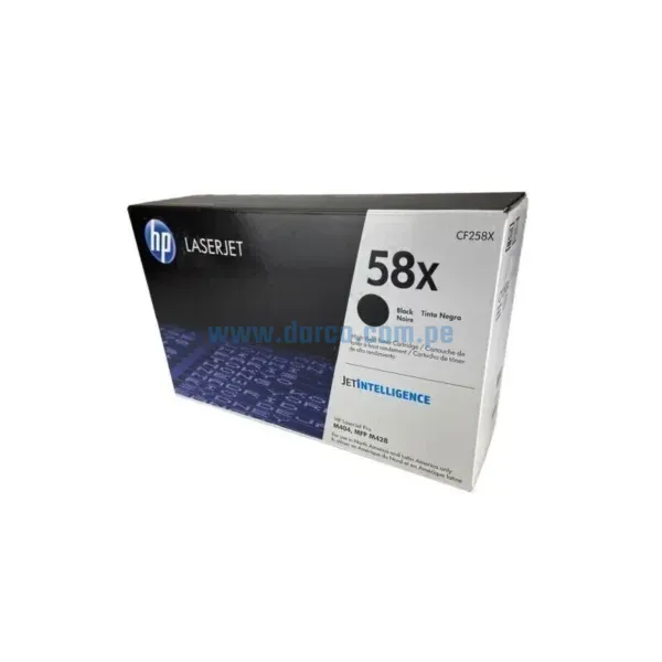 Toner Hp CF258X (58X) Laserjet Pro M404 / MFP M428 Black, De Alto Rendimiento 10.000 Paginas De Impresion. Ingresa y Pide El Tuyo En Darco.com.pe
