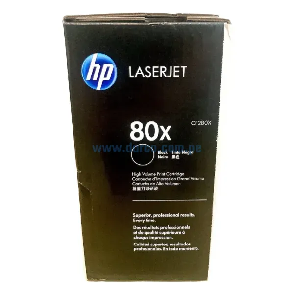 Toner Hp CF280X (80X) Black, Compatible Con Impresoras HP LaserJet Pro M425dn / M401d / M401dne, Alto Rendimiento 6.900 Paginas. Envios a Todo El Peru.