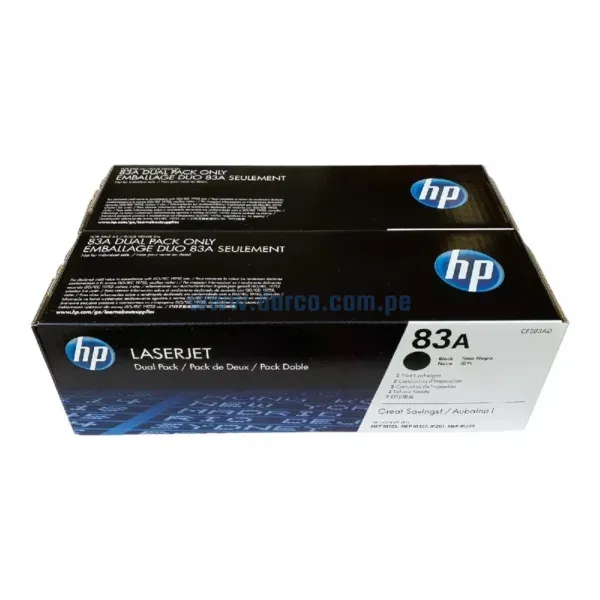 toner-hp-cf283ad-83ad-dual-pack-laserjet-pro-m125-m127-m201dw-m225dw-negro Toner Hp CF283AD (83AD) Dual Pack Laserjet Pro M125 / M127 / M201dw / m225dw Black, Rendimiento 3.000 Páginas De Impresion. Ingresa y Pide El Tuyo.
