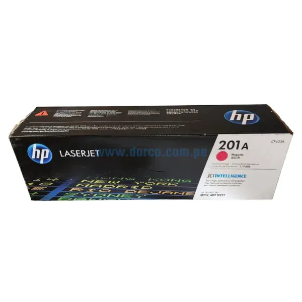 Toner Hp CF403A [201A] Magenta, Compatible Con Impresoras HP LaserJet MFP M277 | M252, Rendimiento 1.400 Paginas. Envios a Todo El Peru.