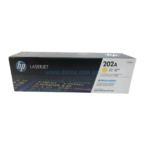 Toner Hp CF502A [202A] Yellow, Compatible Con Impresoras HP LaserJet Pro M254dw | M281fdw, Rendimiento 1.300 Paginas. Envios a Nivel Nacional.