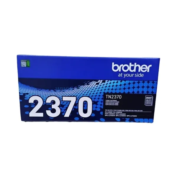 Toner Brother TN2370 Black, Compatible Con Impresoras Brother HL-L2360DW | DCP-L2540DW | MFC L2700DW, Capacidad De Impresion 2.600 Paginas.