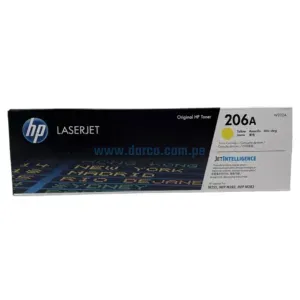 Toner Hp W2112A [206A] Yellow, Compatible Con Impresoras HP LaserJet Pro M255dw | M283fdw, Rendimiento 1.250 Paginas. Envíos a Todo El Peru.