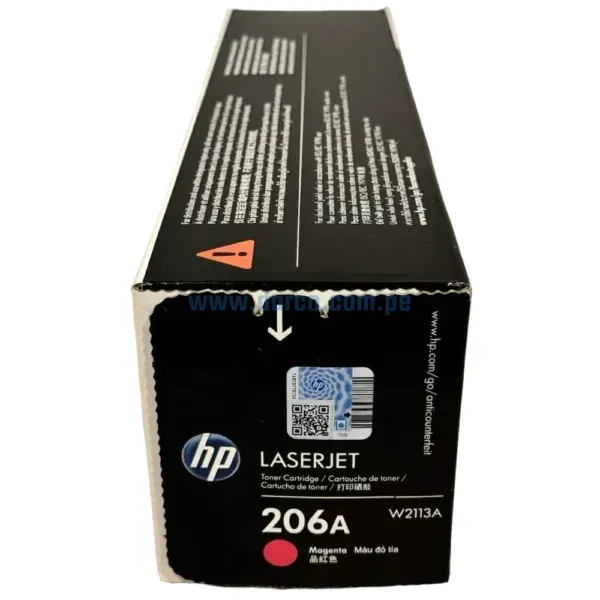Toner Hp W2113A [206A] Magenta, Compatible Con Impresoras HP LaserJet Pro M255dw | M283fdw, Rendimiento 1.250 Paginas. Envíos a Todo El Peru.