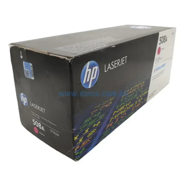 Toner Hp CF363A [508A] Magenta, Compatible Con Impresoras HP LaserJet MFP M553 | M552 | M5677, Rendimiento 5.000 Paginas. Envios a Todo El Peru.