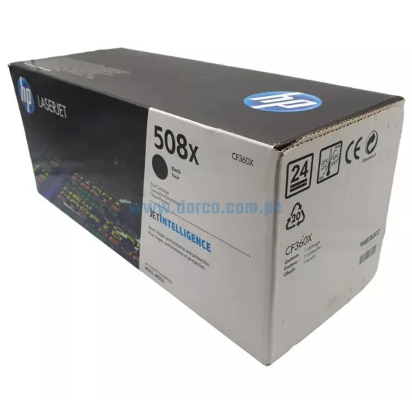 Toner Hp CF360X [508X] Black, Compatible Con Impresoras HP LaserJet MFP M553 | M552 | M5677, Alto Rendimiento 12.500 Paginas. Envios a Todo El Peru.