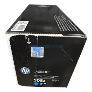 Toner Hp CF361X [508X] Cyan, Compatible Con Impresoras HP LaserJet MFP M553 | M552 | M5677, Alto Rendimiento 9.500 Paginas. Envios a Todo El Peru.