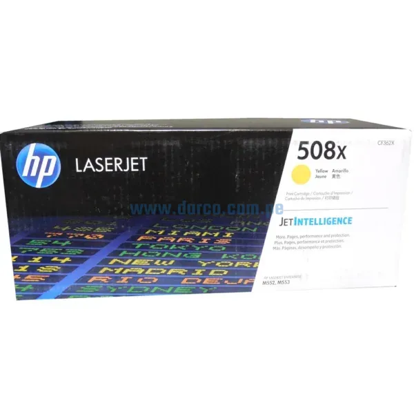 Toner Hp CF362X [508X] Yellow, Compatible Con Impresoras HP LaserJet MFP M553 | M552 | M5677, Alto Rendimiento 9.500 Paginas. Envios a Todo El Peru.