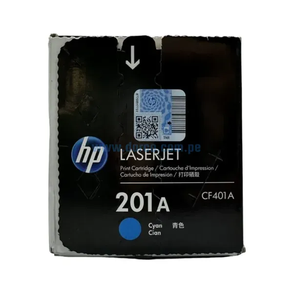 Toner Hp CF401A [201A] Cyan, Compatible Con Impresoras HP LaserJet MFP M277 | M252, Rendimiento 1.400 Paginas. Envios a Todo El Peru.
