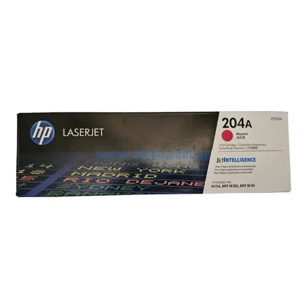Toner Hp CF513A [204A] Magenta, Compatible Con Impresoras HP LaserJet Pro M154a | M180nw, Rendimiento 900 Paginas. Envios a Todo El Peru.