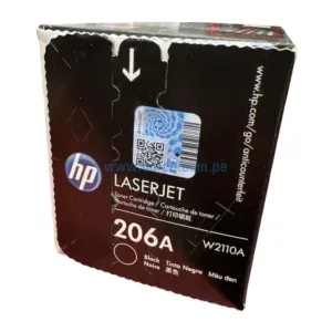 Toner Hp W2110A [206A] Black, Compatible Con Impresoras HP LaserJet Pro M255dw | M283fdw, Rendimiento 1.350 Paginas. Envíos a Todo El Peru.