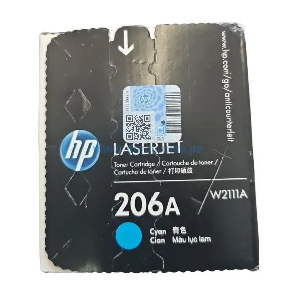 Toner Hp W2111A [206A] Cyan, Compatible Con Impresoras HP LaserJet Pro M255dw | M283fdw, Rendimiento 1.250 Paginas. Envíos a Todo El Peru.