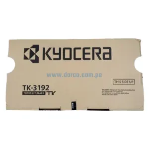 Cartucho De Toner Kyocera TK-3192 Black. Para Impresoras Kyocera Ecosys P3060dn / P3260dn, Rendimiento 25,000 Páginas. Envios A Todo El Peru.