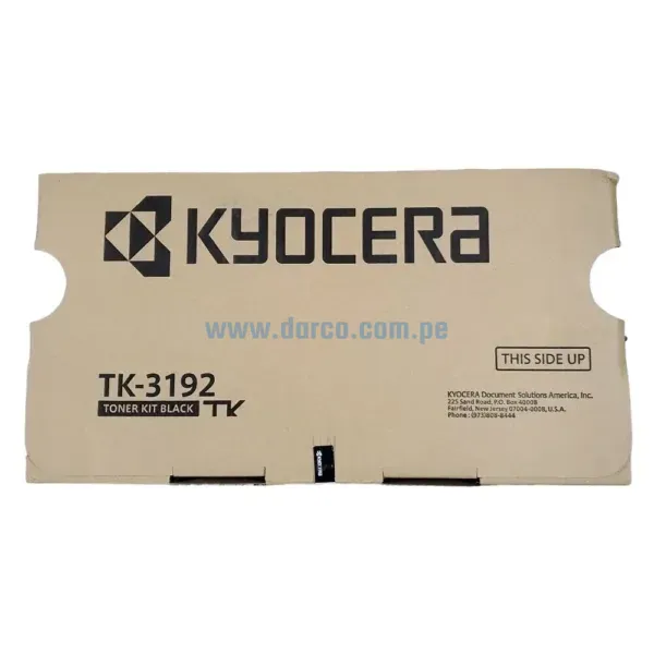Cartucho De Toner Kyocera TK-3192 Black. Para Impresoras Kyocera Ecosys P3060dn / P3260dn, Rendimiento 25,000 Páginas. Envios A Todo El Peru.