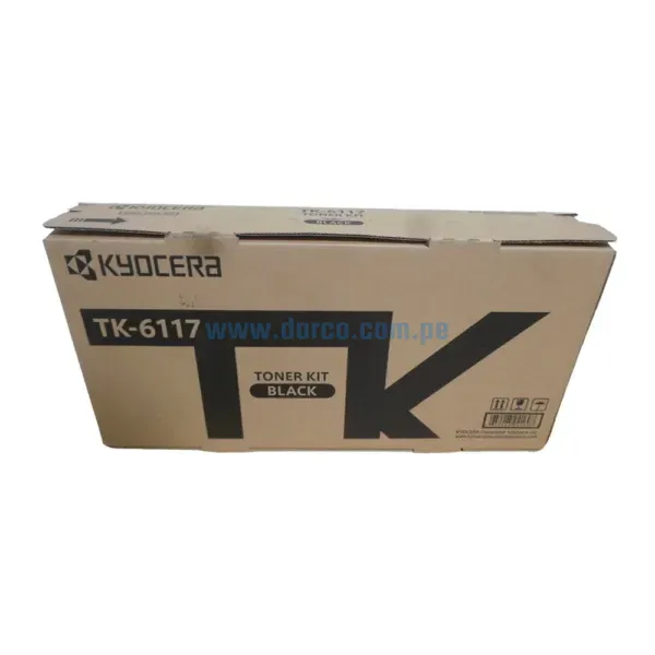 Cartucho De Toner Kyocera TK-6117 Black. Para Impresoras Kyocera Ecosys M4125idn / M4132idn, Rendimiento 15,000 Páginas. Envios A Todo El Peru.