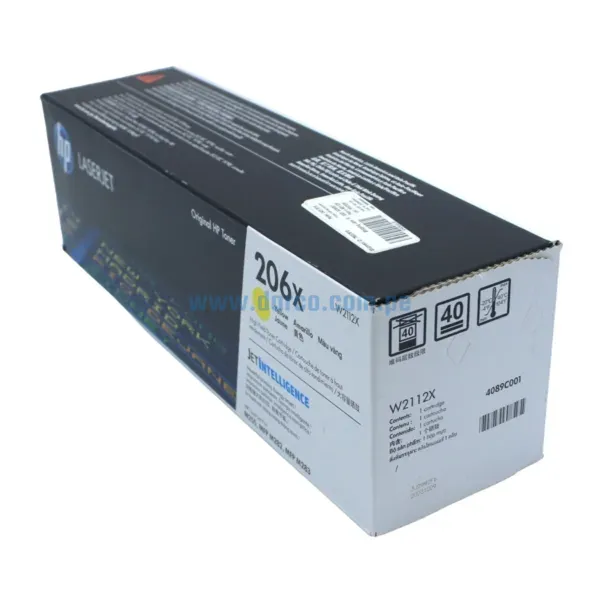 Toner Hp W2112X [206X] Amarillo, Compatible Con Impresoras HP LaserJet Pro M255dw | M283fdw, Alto Rendimiento 2.450 Paginas. Envíos a Todo El Peru.