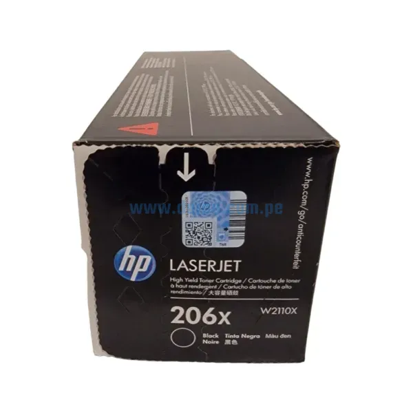 Toner Hp W2110X [206X] Negro, Compatible Con Impresoras HP LaserJet Pro M255dw | M283fdw, Alto Rendimiento 3.150 Paginas. Envíos a Todo El Peru.