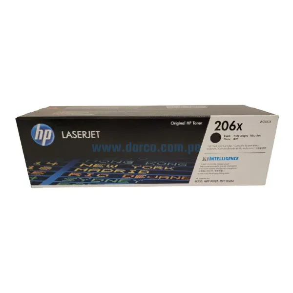 Toner Hp W2110X [206X] Negro, Compatible Con Impresoras HP LaserJet Pro M255dw | M283fdw, Alto Rendimiento 3.150 Paginas. Envíos a Todo El Peru.
