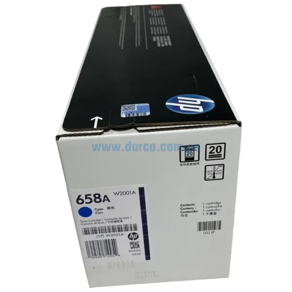 Toner Hp W2001A (658A) Cyan, Compatible Con Impresoras HP LaserJet Enterprise M751, Rendimiento 6.000 Paginas. Envíos a Todo El Peru.