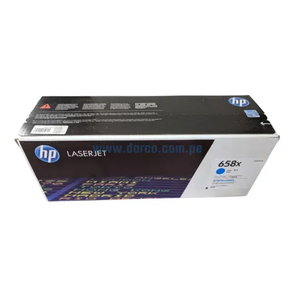 Toner Hp W2001X (658X) Cyan, Compatible Con Impresoras HP LaserJet Enterprise M751, Alto Rendimiento 28.000 Paginas. Envíos a Todo El Peru.