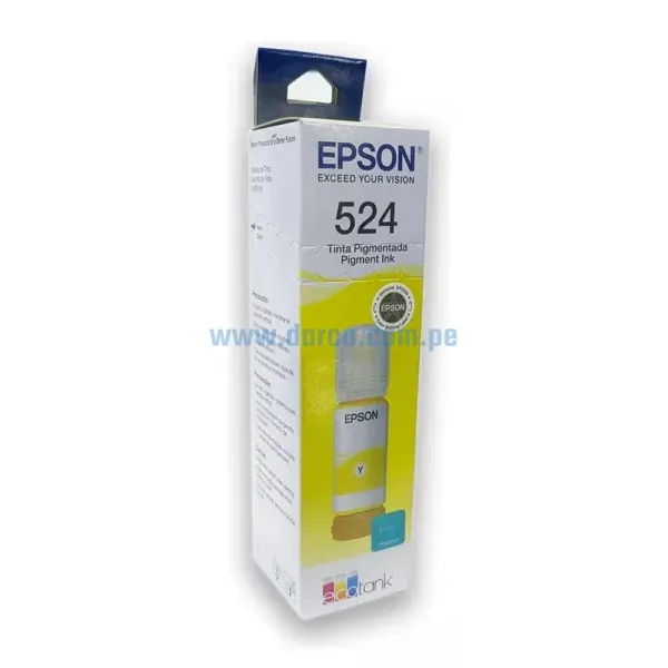 Tinta Epson T524420 (524) 17.26 ml. Amarillo, Para Impresoras L15150 / L15160, Rendimiento 6.000 Paginas, Ingresa y Pide El Tuyo En: Darco.com.pe