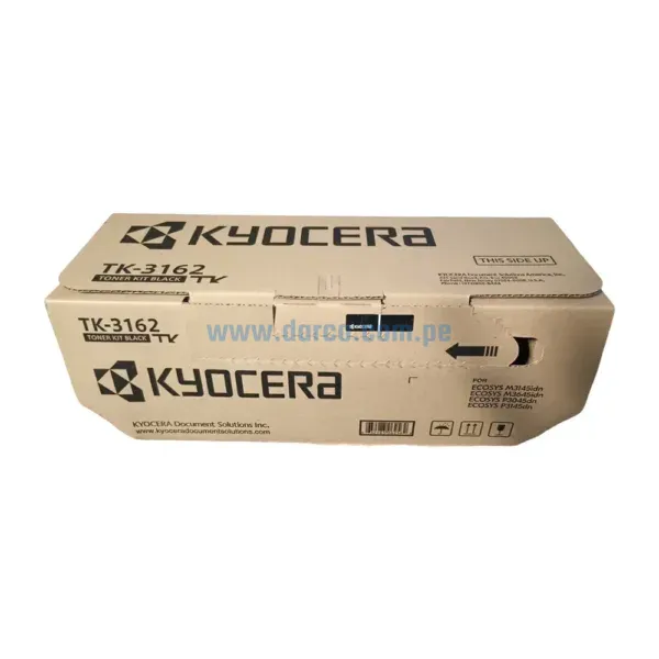 Toner Kyocera TK-3162 1T02T90US0 Black. Para Impresoras Kyocera Ecosys P3045DN / M3145IDN, Rendimiento 12.500 Páginas. Envios A Nivel Nacional.