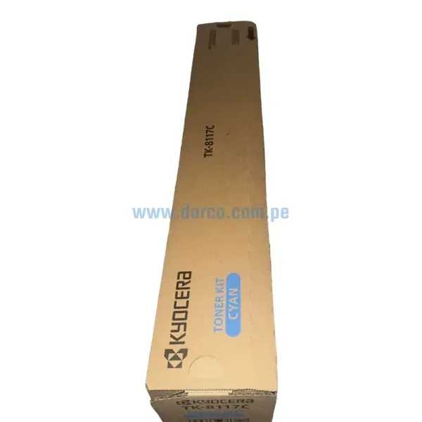 Toner Kyocera TK-8117C 1T02P3CUS0 Cyan. Para Impresoras Kyocera Ecosys M8124CIDN / M8130CIDN, Rendimiento 6.000 Páginas. Envios A Nivel Nacional.