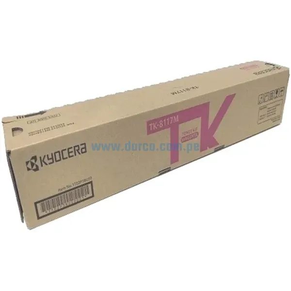 Toner Kyocera TK-8117M 1T02P3BUS0 Magenta. Para Impresoras Kyocera Ecosys M8124CIDN / M8130CIDN, Rendimiento 6.000 Páginas. Envios A Nivel Nacional.