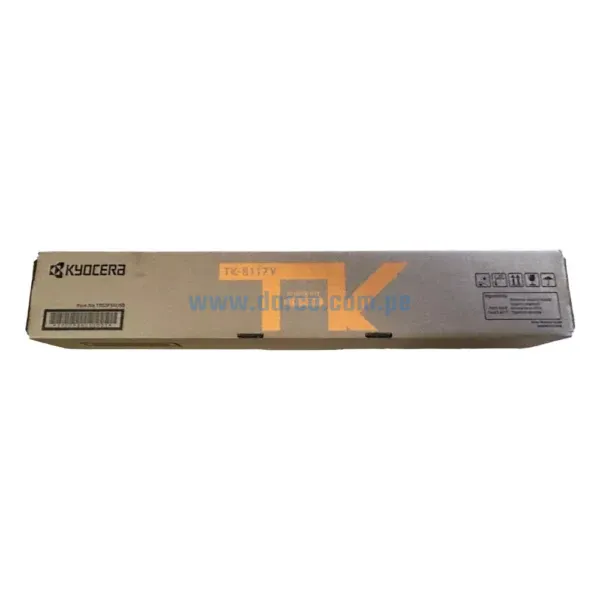 Toner Kyocera TK-8117Y 1T02P3AUS0 Amarillo. Para Impresoras Kyocera Ecosys M8124CIDN / M8130CIDN, Rendimiento 6.000 Páginas. Envios A Nivel Nacional.