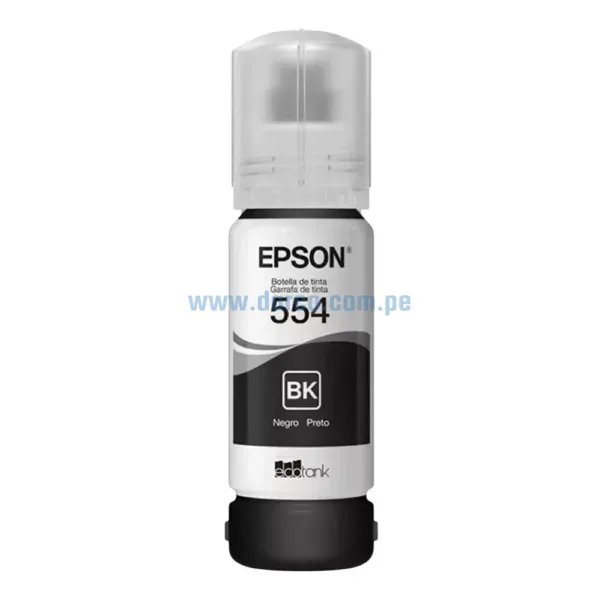 Tinta Epson T554120-AL (554) Para Impresoras L8160 / L8180 Negro Pigmentado, Rendimiento 70.00 ml. Ingresa y Pide El Tuyo En: Darco.com.pe