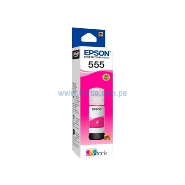 Tinta Epson T555320-AL (555) Para Impresoras L8160 / L8180 Magenta, Rendimiento 70.00 ml, Ingresa y Pide El Tuyo En: Darco.com.pe