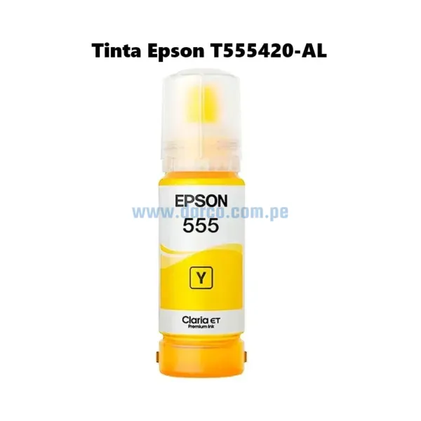 tinta-epson-t555420-al-555-amarillo-l8160-l8180 Tinta Epson T555420-AL (555) Para Impresoras L8160 / L8180 Amarillo, Rendimiento 70.00 ml, Ingresa y Pide El Tuyo En: Darco.com.pe