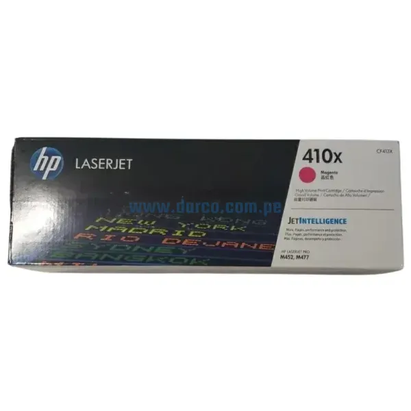 Toner Hp CF413X (410X) Magenta, Compatible Con Impresoras Hp LaserJet Pro M452dn / M452dw / M452nw / MFP M477fdn / M477fdw / M477fnw.