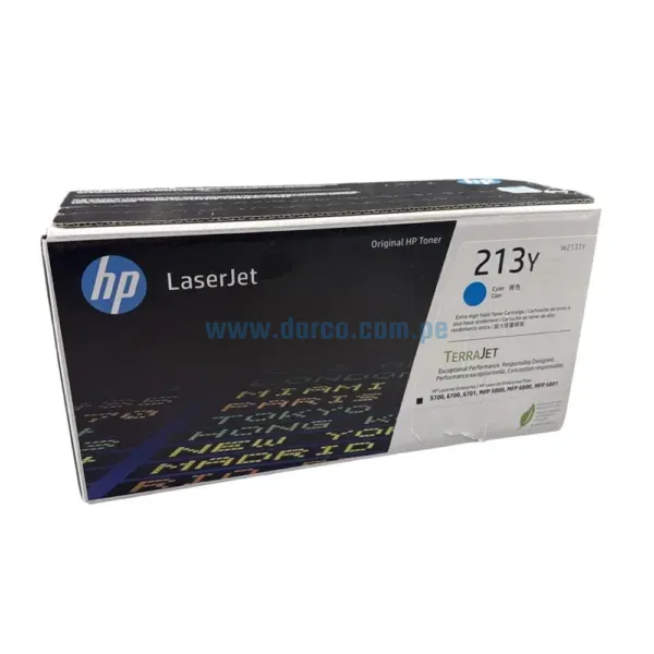 Toner Hp W2131Y (213Y) Cyan Laserjet 5700dn | 6700dn | MFP 5800dn | 6800dn, Extra Alto Rendimiento 12.000 Paginas De Impresion. Envios A Nivel Nacional