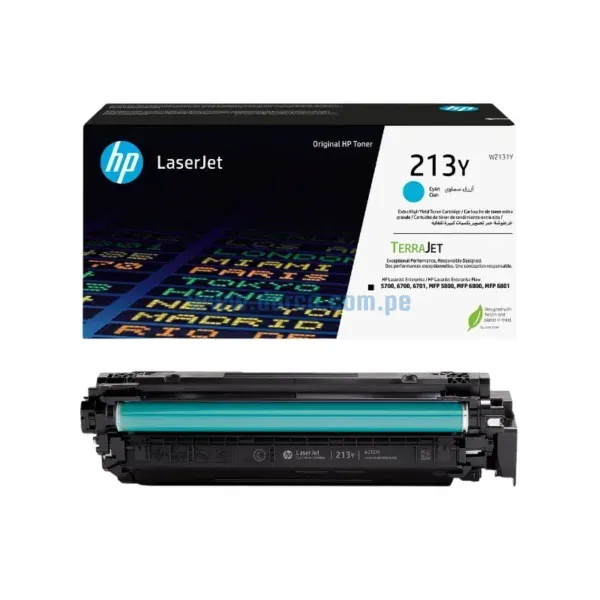Toner Hp W2131Y (213Y) Cyan Laserjet 5700dn | 6700dn | MFP 5800dn | 6800dn, Extra Alto Rendimiento 12.000 Paginas De Impresion. Envios A Nivel Nacional