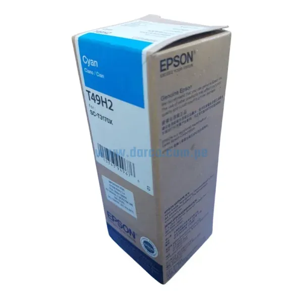 Botella De Tinta Epson T49H200 140 ml. Para Impresoras SC-T3100X, SC-T3170X Cyan, Rendimiento 6,000 Paginas, Envios A Nivel Nacional