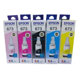 Kit De Tinta Epson T673 L800, L850, L1800 (Bk,C,M,Y,Lc,Lm) Para Impresoras Epson EcoTank L800, L805, L810, L850, L1800 Rendimiento 70 ml