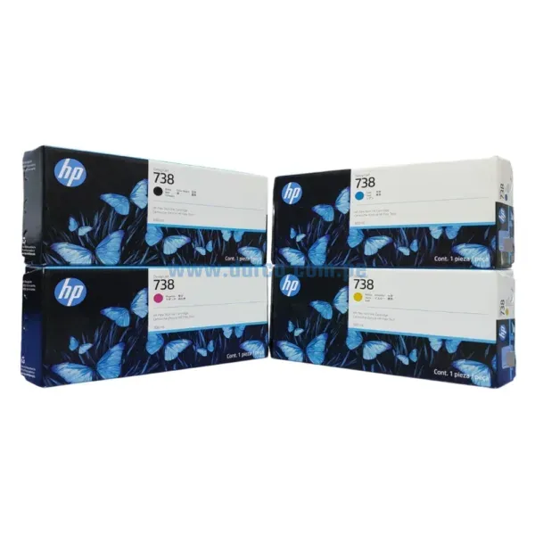 Kit Tinta Hp 738 DesignJet T850 / T950 / XT950, Capacidad De Alto Rendimiento 300 Mililitros Por Cada Tinta. Envios A Nivel Nacional.