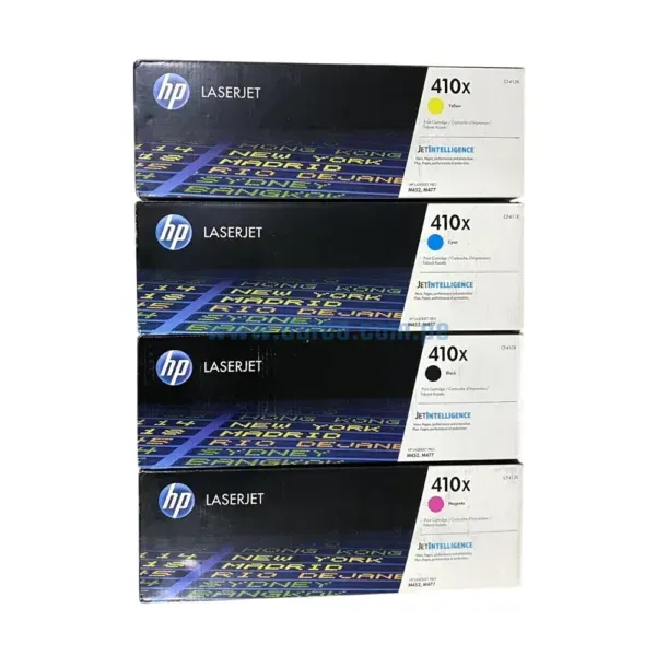 Kit Toner Hp 410X Bk, C, Y, M, Compatible Con Impresoras Hp LaserJet Pro M452dn / M452dw / M452nw / MFP M477fdn / M477fdw / M477fnw.