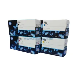 Kit Tinta Hp 738 DesignJet T850 / T950 / XT950, Capacidad De Alto Rendimiento 300 Mililitros Por Cada Tinta. Envios A Nivel Nacional.