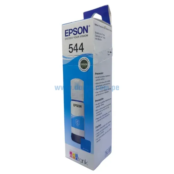 tinta-epson-544-t544220-cyan-para-l3210-l3250-original Tinta Epson T544220 544 Cyan, Para Impresoras Epson EcoTank L3210 / L3250 / L3150 / L3260, Con Rendimiento De 65 Mililitros.