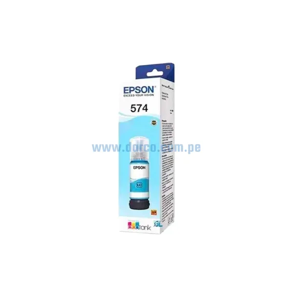 Tinta Epson T574520 (574) Cyan Claro, Para Impresoras L8050, L18050, Rendimiento 70 Mililitros, Envíos Lima Metropolitana Y Provincias