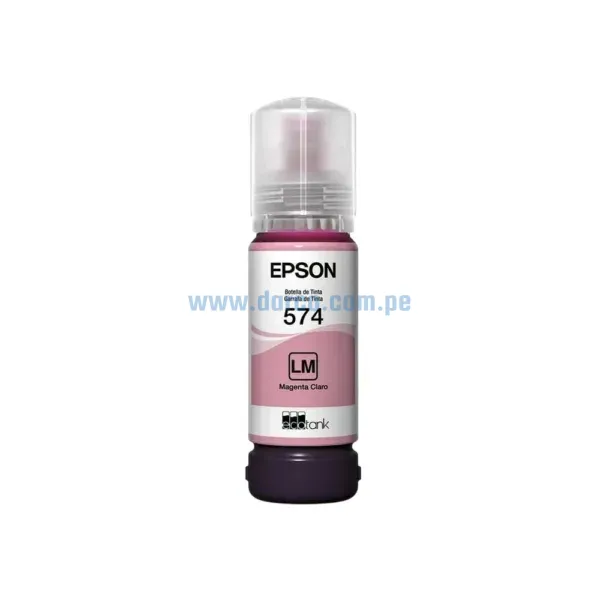 Tinta Epson T574620 (574) Magenta Claro, Para Impresoras L8050, L18050, Rendimiento 70 Mililitros, Envíos Lima Metropolitana Y Provincias