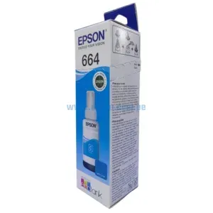 Botella De Tinta Epson T664220 664 Cyan, Para Impresoras Epson EcoTank L200 / L300 / / L350 / L365 / L375, Con Rendimiento De 70 Mililitros.