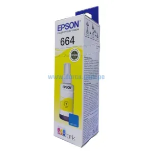 Botella De Tinta Epson T664420 664 Amarillo, Para Impresoras Epson EcoTank L200 / L300 / / L350 / L365 / L375, Con Rendimiento De 70 Ml.