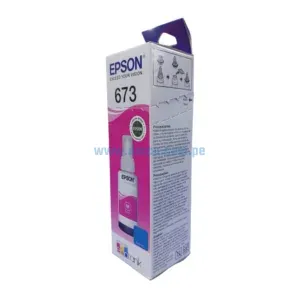 Botella De Tinta Epson T673320 (673) Magenta, Para Impresoras Epson EcoTank L800 / L805 / L810 / L850 / L1800, Rendimiento 70 Mililitros.
