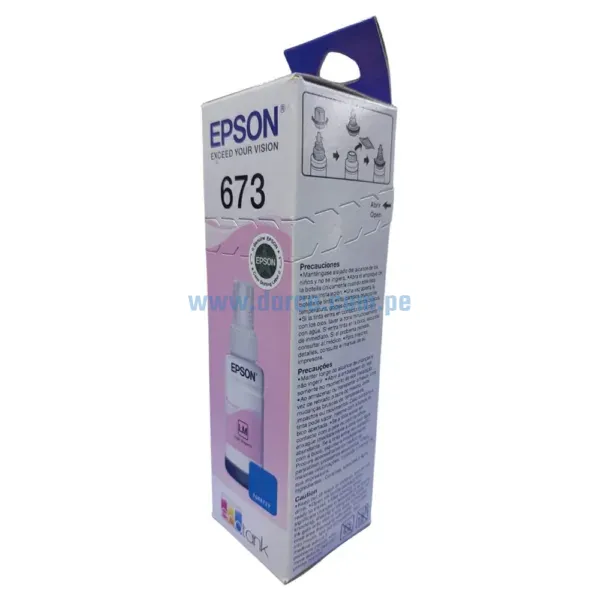 tinta-epson-673-t673620-l800-l850-l1800-light-magenta-70-ml Botella De Tinta Epson T673620 (673) Light Magenta, Para Impresoras Epson EcoTank L800 / L805 / L810 / L850 / L1800, Rendimiento 70 Ml